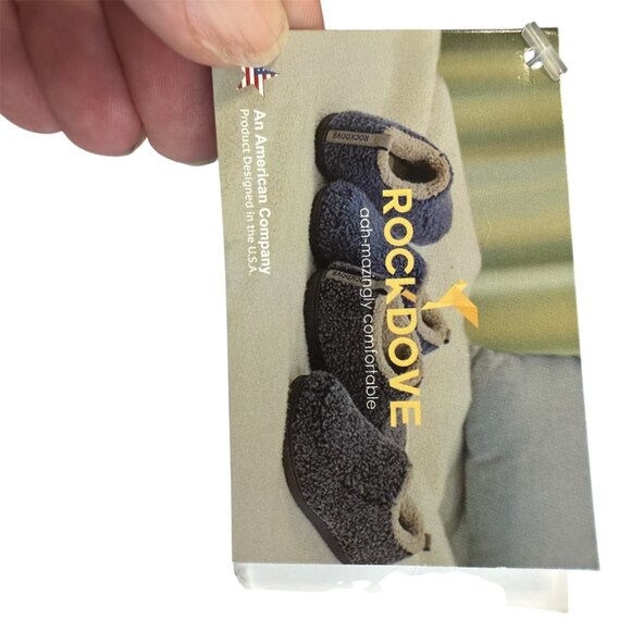 RockDove Two-Tone Men’s Memory Foam Slippers – Gray/Blue – Size Men's 7-8 Cozy - Picture 8 of 11